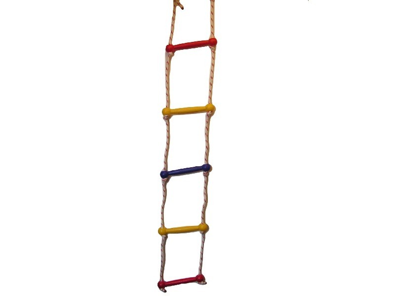 Színes kötéllétra - műanyag létrafokok, max 50 kg