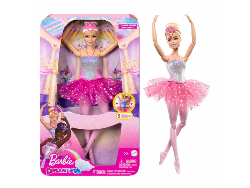 Barbie Tündöklő Szivárvány Balerina – világító fűző