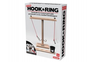 Wdym, Hook & Ring társasjáték - doboz és játékelemek
