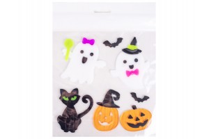 Fekete macska ablakzselé dekoráció