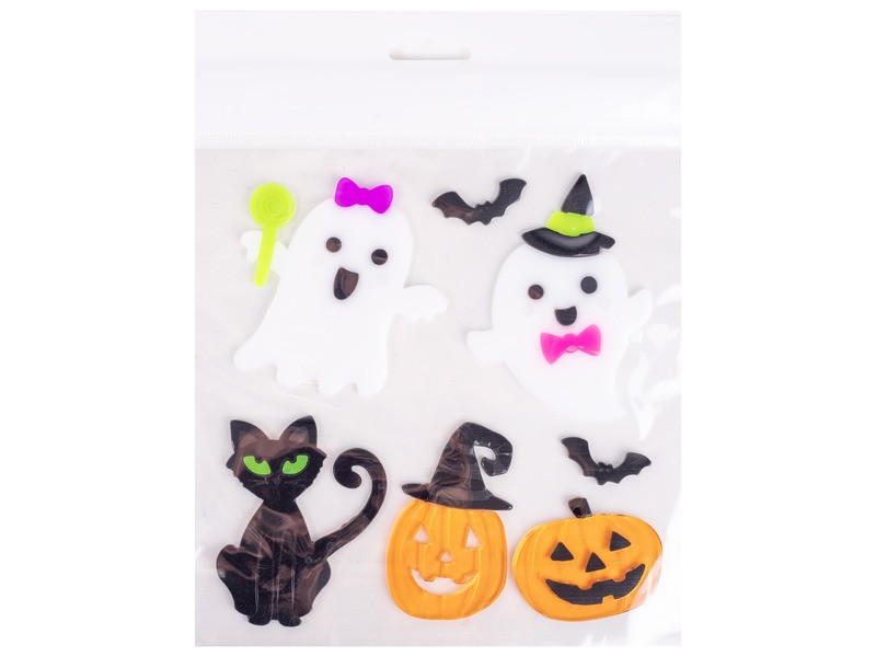 Fekete macska ablakzselé dekoráció