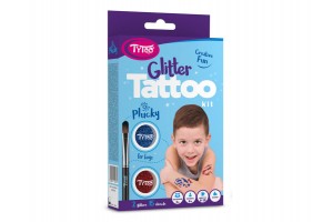 TyToo Plucky csillámtetoválás szett - sablonok és csillám