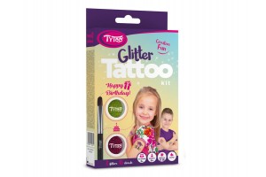 TyToo Happy Birthday csillámtetoválás szett - tartalom