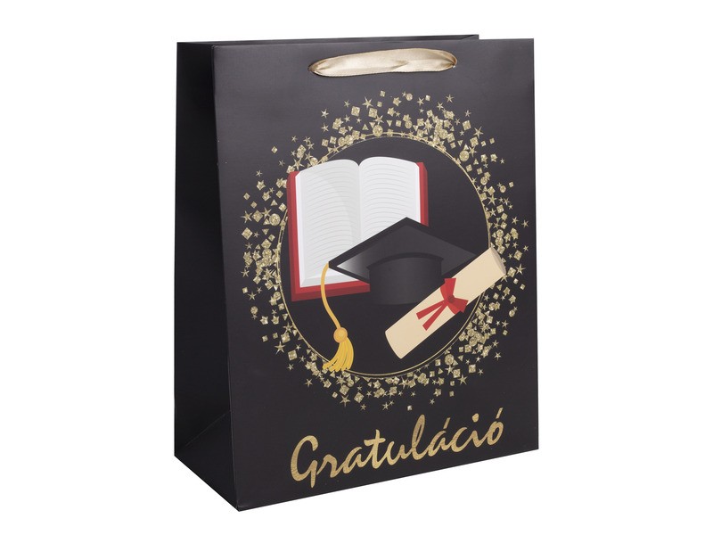 Ballagási papírtasak – gratuláció 18×23 cm