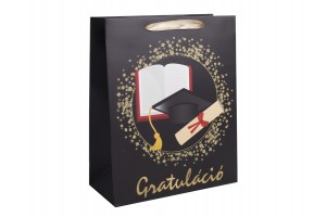 Ballagási gratulációs papírtasak 26×32 cm