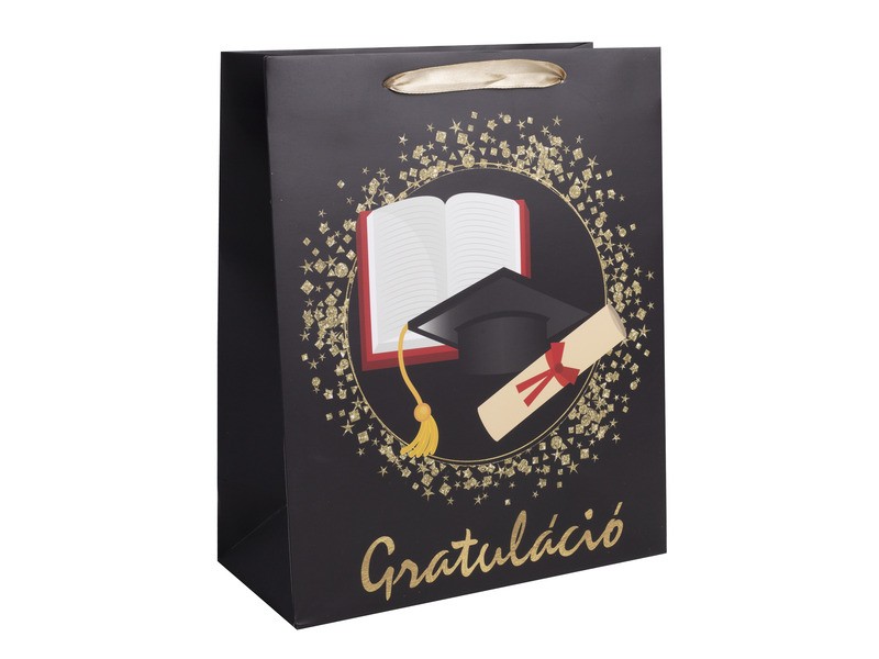 Ballagási gratulációs papírtasak 26×32 cm