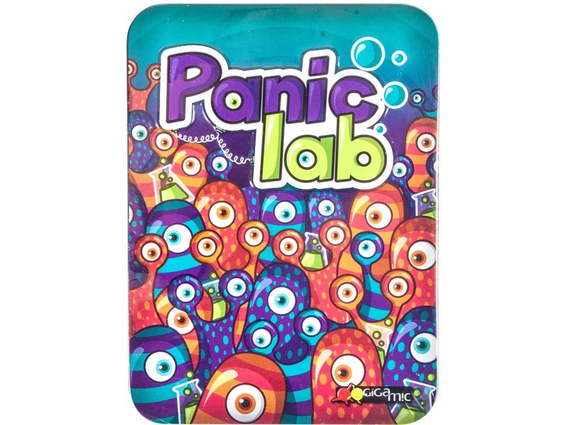 Panic Lab kártyajáték – lapkák, dobókockák, jelzők