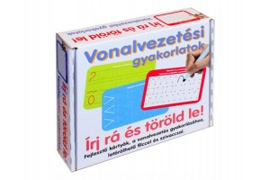Vonalvezetési gyakorló kártyák, filctoll és szivacs