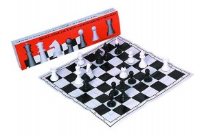 Sakk és malom készlet 45×45 cm, 83 mm király