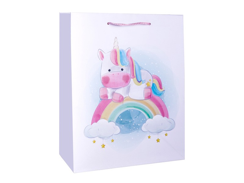 Papírtasak szivárványos póni 18×23 cm