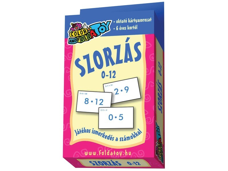 Szorzás oktatókártya — kártyalap