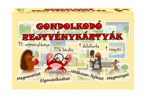 Gondolkodó rejtvénykártyák – 30 kártya, nagyító és dobókocka