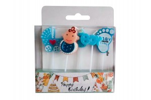 Színes szülinapi gyertya