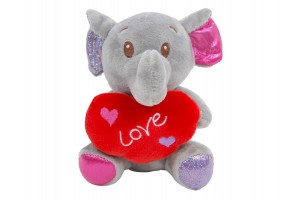 Állatok szívvel plüss 14 cm - többféle figura