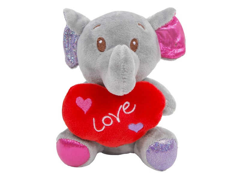 Állatok szívvel plüss 14 cm - többféle figura