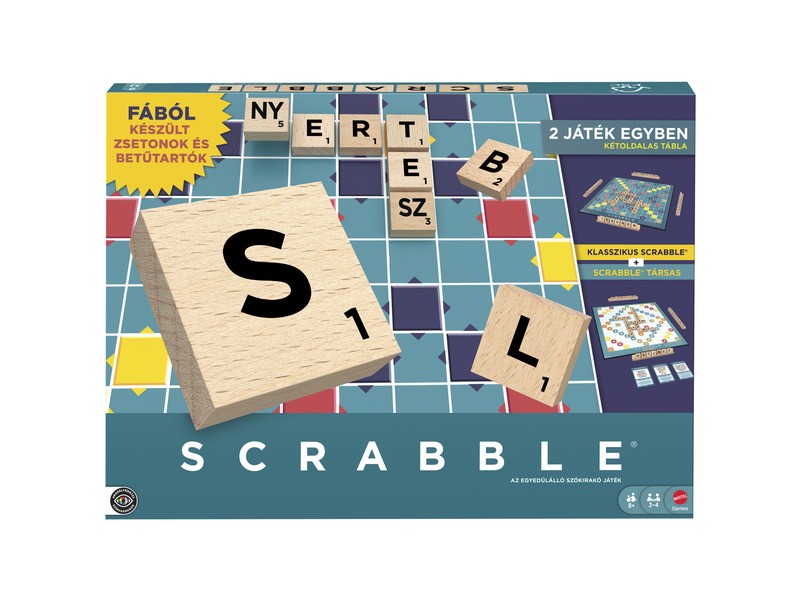 Scrabble eredeti fa - 2 játék 1-ben doboz