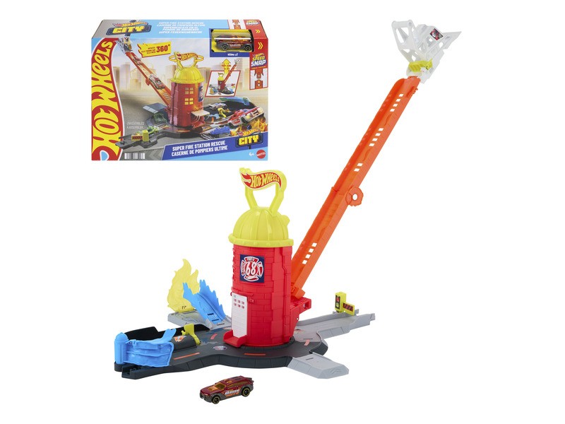 Hot Wheels tűzoltó torony pályaszett