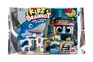 Brainrot holografikus kártyák és tetoválások