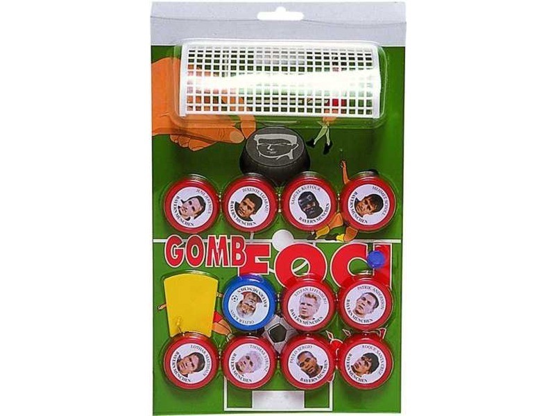 Gombfoci készlet – többféle csapat (játékosok, kapu, korong)