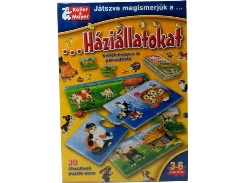 Játszva megismerjük a háziállatokat – 30 db-os puzzle