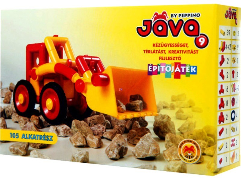 Jáva 9 építőjáték — 105 darabos készlet
