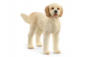 Schleich Goldendoodle figura - részletes pufi fürtök