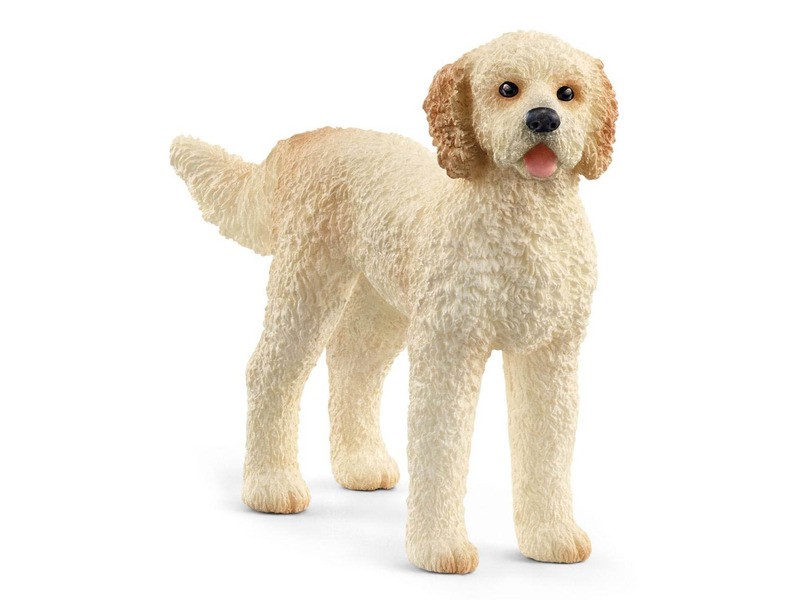 Schleich Goldendoodle figura - részletes pufi fürtök