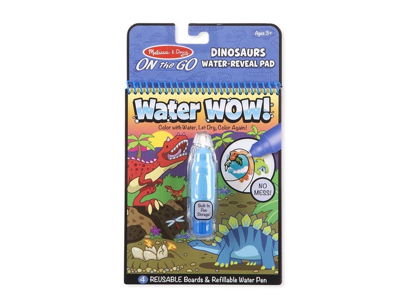 M&D Rajzolás vízzel dinoszaurusz színező — 4 lap, filctoll