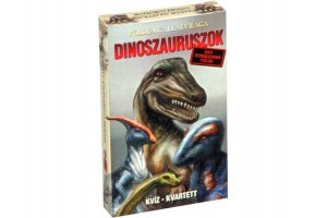 Dinoszauruszok kvíz kvartett kártyajáték - borító