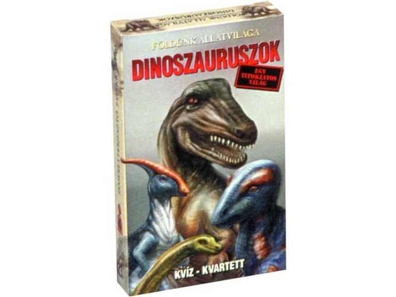 Dinoszauruszok kvíz kvartett kártyajáték - borító
