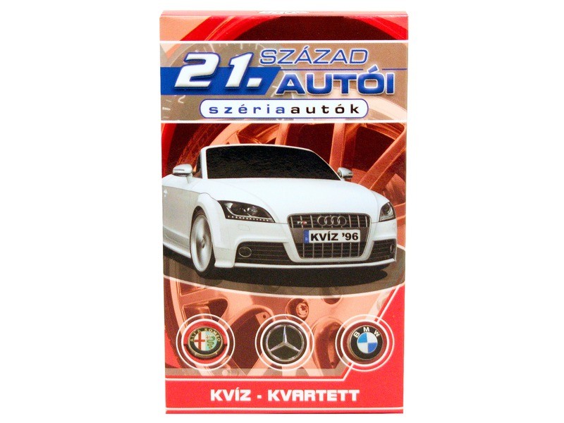 Szériaautók kártyacsomag — 32 lap, kvartett