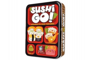 Sushi Go társasjáték - doboz és kártyák