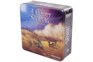 Tiltott Sivatag társasjáték doboza – kooperatív kaland