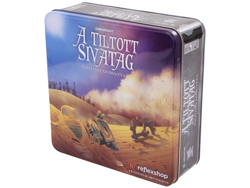 Tiltott Sivatag társasjáték doboza – kooperatív kaland
