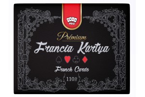 Prémium francia kártya - fekete díszdoboz, 110 lap