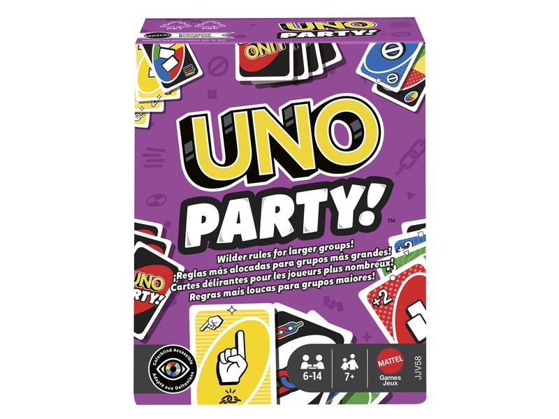 UNO Party kártyajáték – 6–14 játékos, 7+