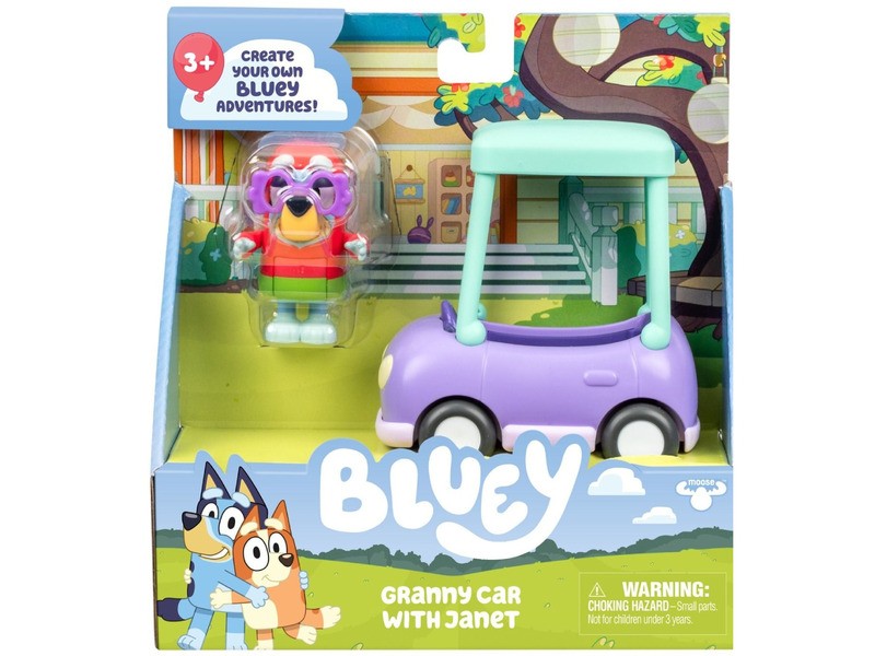 Bluey autó Janet figurával