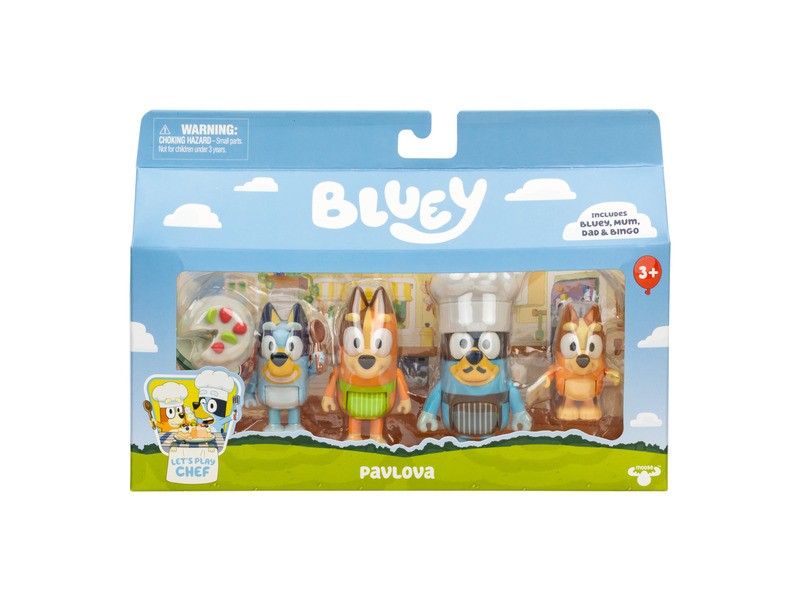 Bluey desszert szett 4 db – gyerek tányér és kiegészítők