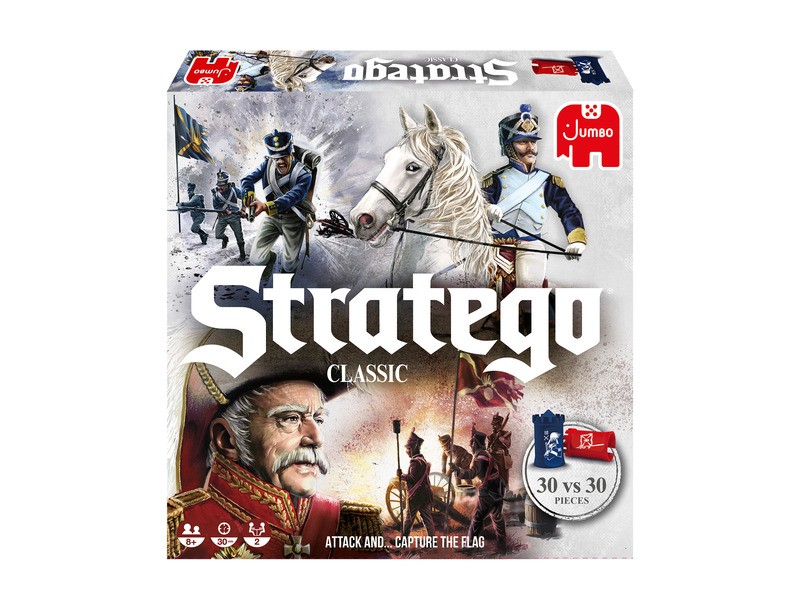 Stratego klasszikus társasjáték — játéktábla és figurák