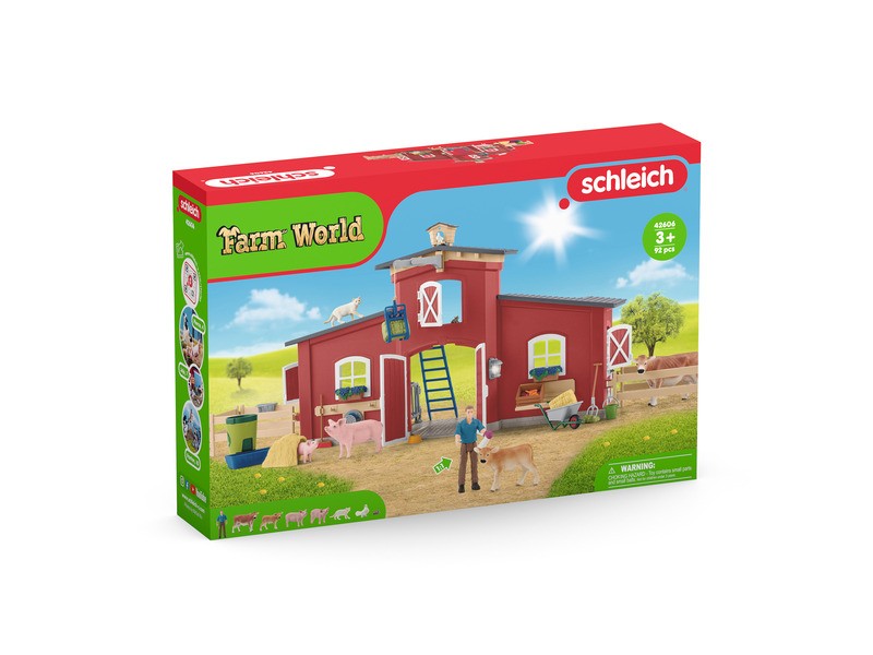 Schleich vörös pajta játékszett - SLH42606