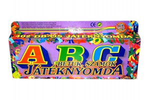 ABC játéknyomda betűkkel és számokkal