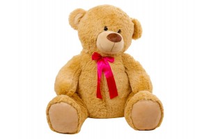 Andy maci plüssfigura 90 cm - világosbarna masnival