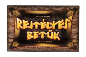 Rejtélyes betűk társasjáték – doboz és játéktáblák