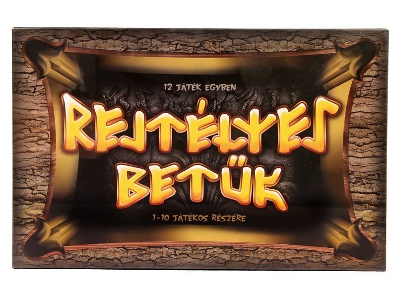 Rejtélyes betűk társasjáték – doboz és játéktáblák