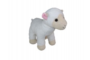 Bégető plüss bárány 19 cm