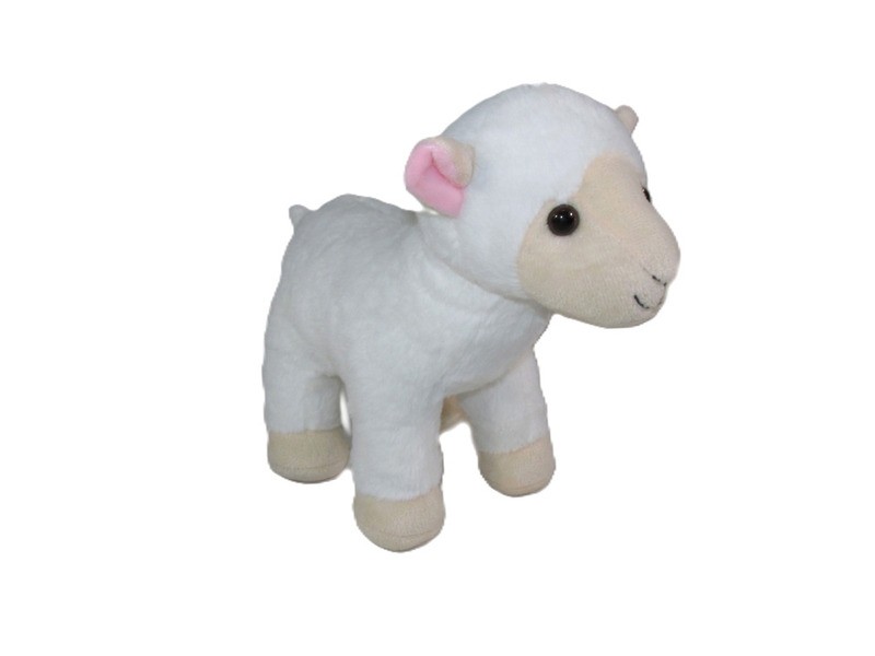 Bégető plüss bárány 19 cm