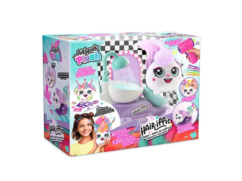 Hair-iffic Airbrush Plush hajszalon - kreatív fodrászjáték