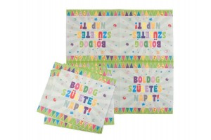 Boldog szülinapot zöld papírszalvéta 16 db — 33 cm