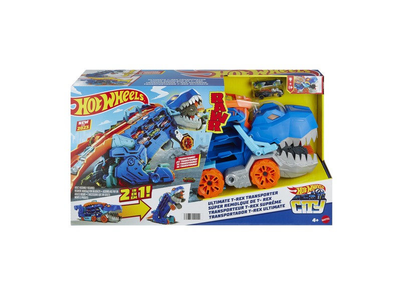 Hot Wheels City átalakítható T-Rex autószállító