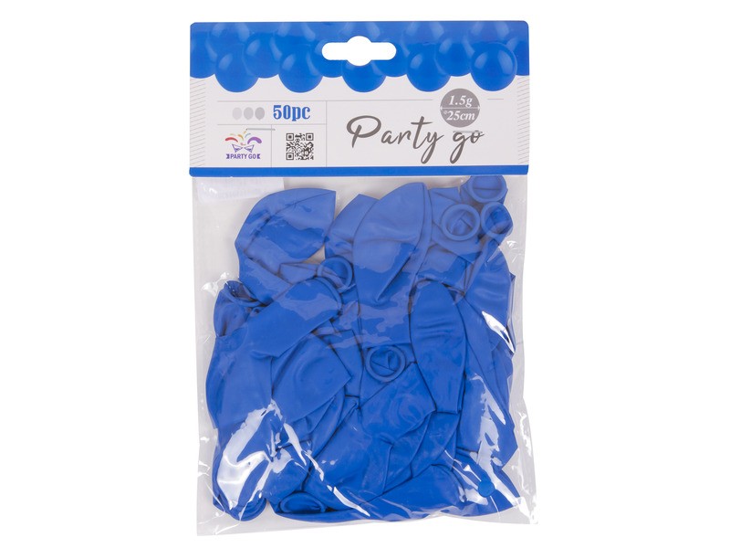 Kék 25 cm lufi – 50 db/csomag